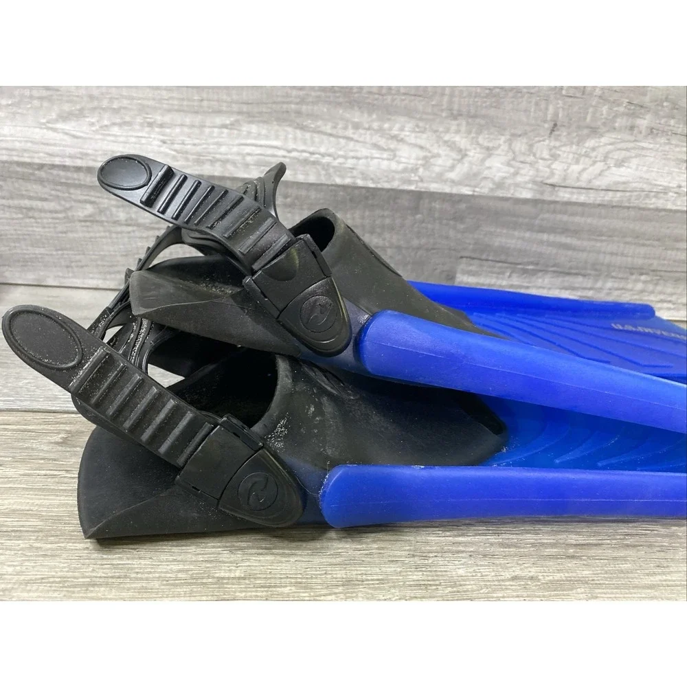 U.S. Divers Splitflex Diving Swimming Fins Flippers Blue‎ Size S Small 3-6 w Bag